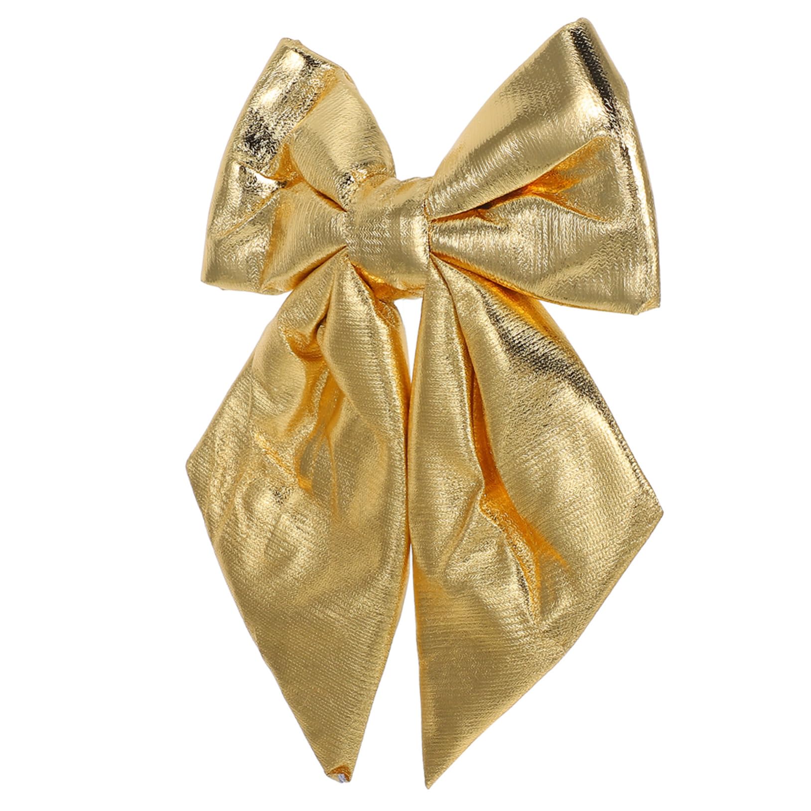 COLLBATH Lazo De Tela Dorado Brillante Lazo Único Lazo De Adorno De Árbol De Navidad Lazo Decorativo Decoración De Arco De Fiesta De Navidad Adornos Navideños Lazo De Navidad Golden