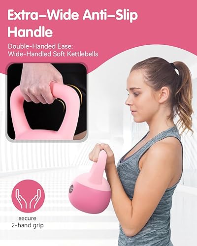 Miniatura 4 de Pesa rusa suave, base acolchada resistente a los impactos y antideslizante, pesa de agarre antideslizante para entrenamientos en casa, juegos de