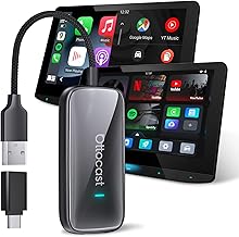 2026 New OTTOCAST Play2video Ultra, CarPlay & Android Car Wireless Adapter with YouTube Netflix, Plug & Play Chip 5G, WiFi6, 4GB+32GB Carplay AI Box for Car with Wired CarPlay After 2016