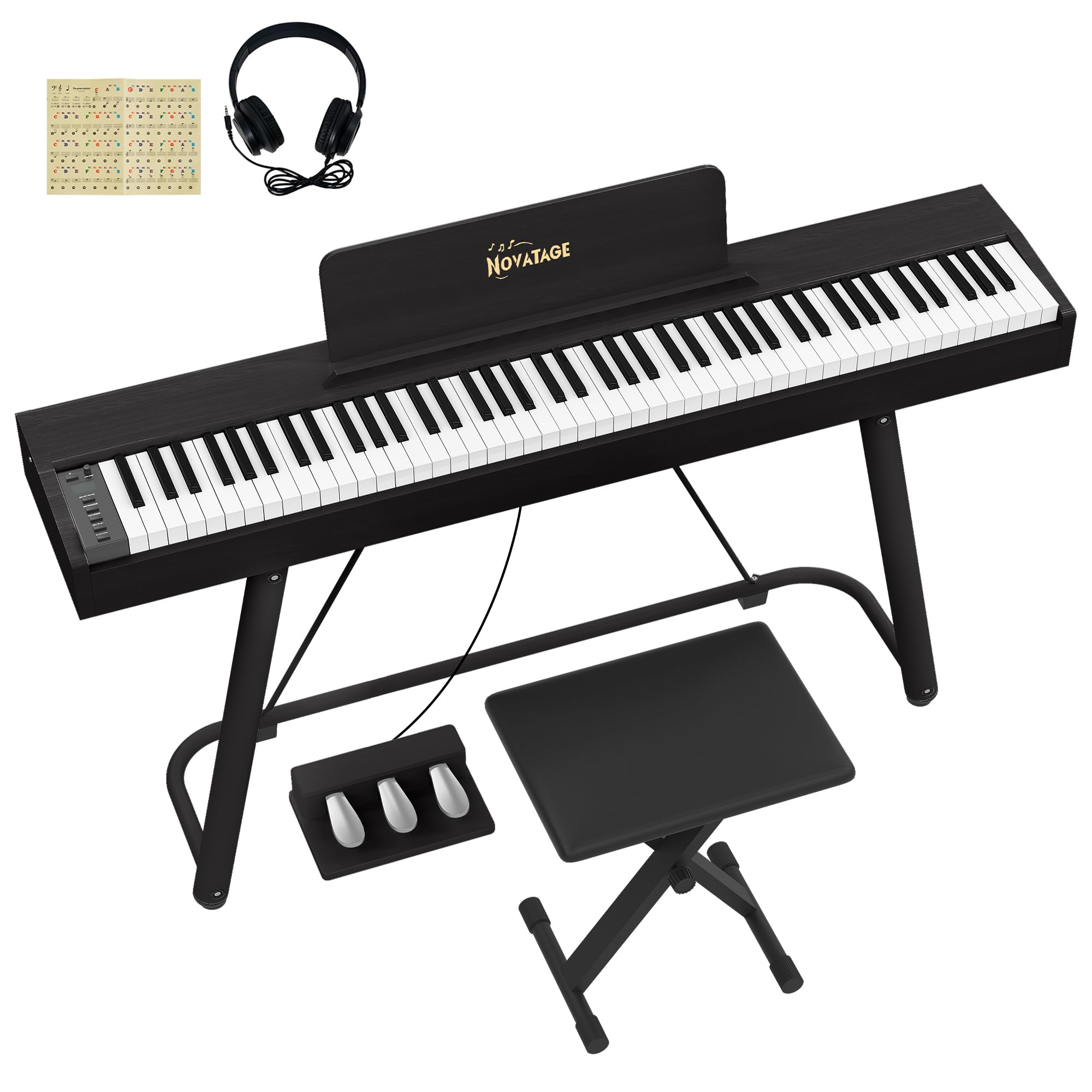 NOVATAGE 88 Key Full-Weighted Digital Piano, Full