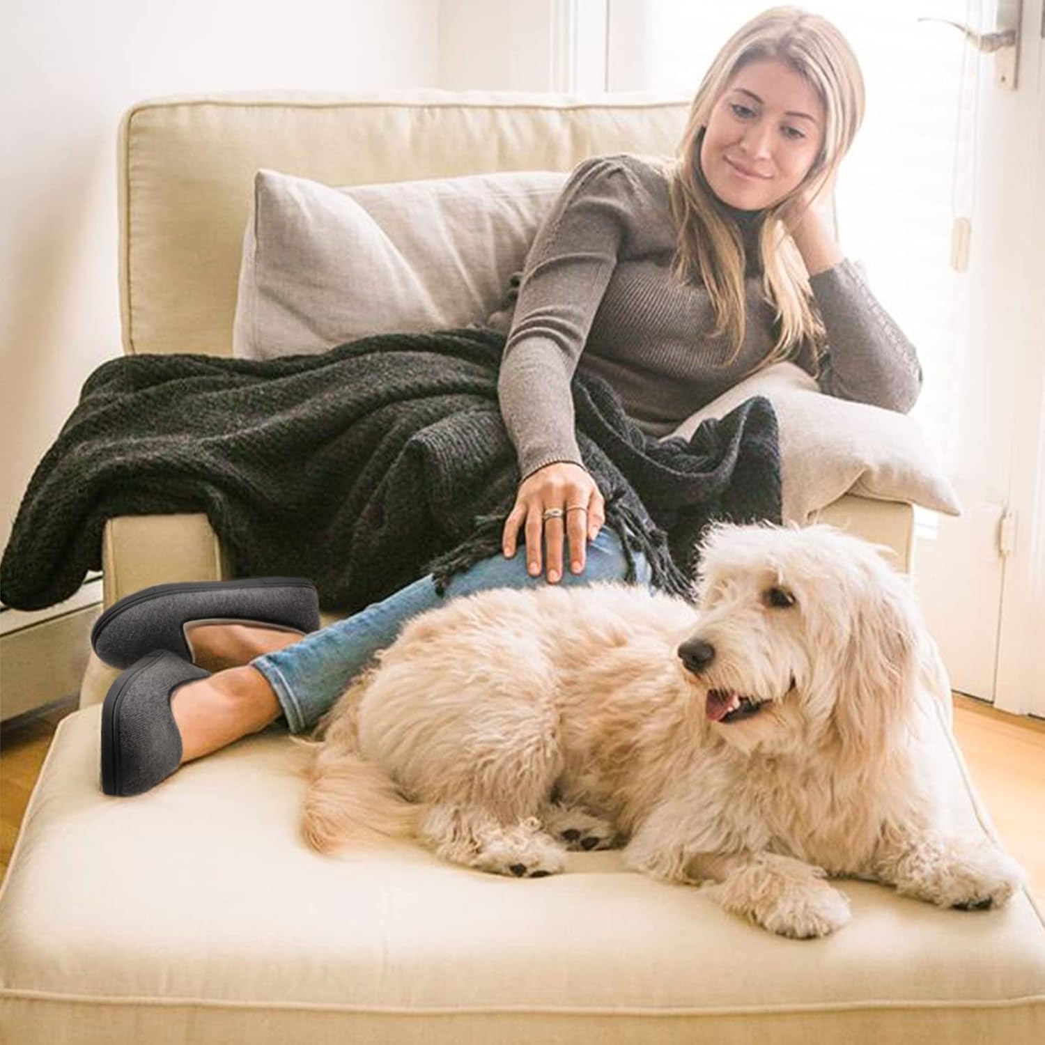 Wishcotton Women's Lightweight Memory Foam Closed - Back Slippers, Comfy Non - Slip House Shoes for Indoor & Outdoor - Image 2