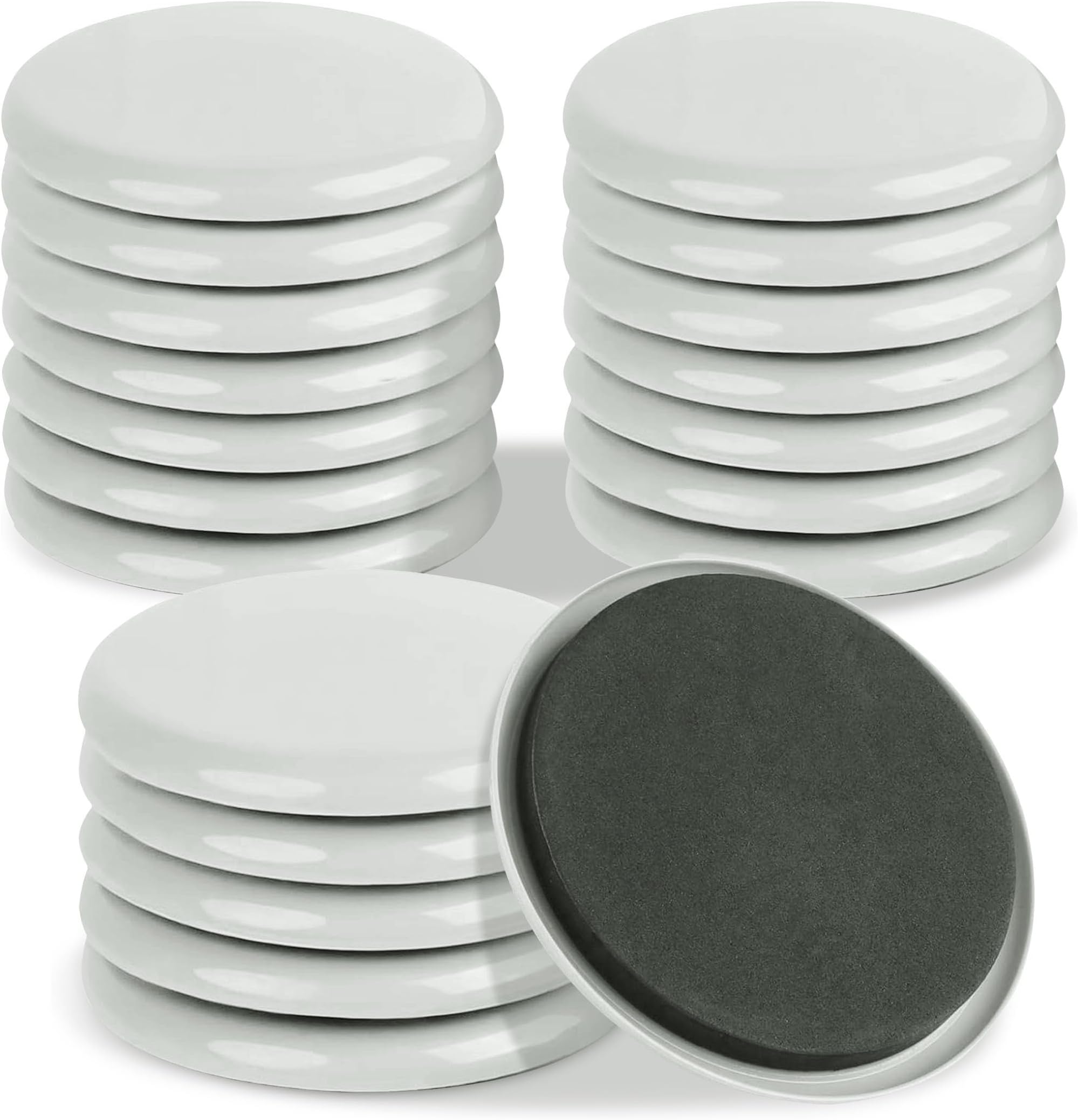 20PCS Furniture Sliders 50mm Heavy Furniture Mover for Easy Moving on Carpet Hardwood (Beige)