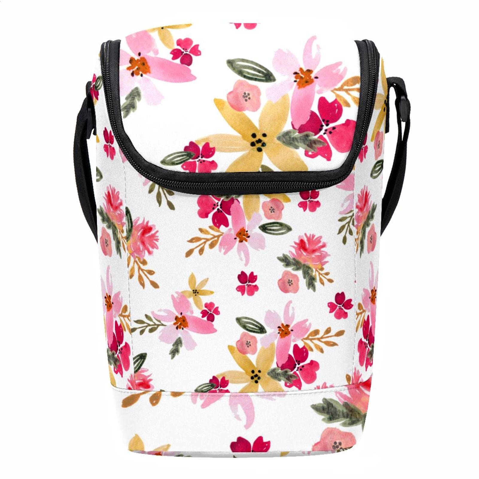 Bolsa de almuerzo floral para oficina lonchera portátil que soluciona tus comidas diarias