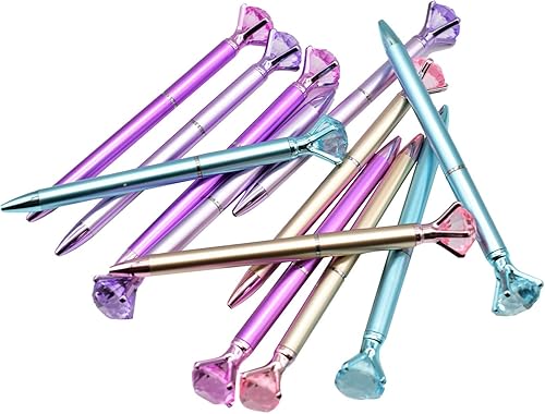 Miniatura 9 de Maydahui 24 bolígrafos de diamantes de tinta negra, retráctiles, con diseño de metal brillante para niñas, mujeres, fiestas, día de San Valentín