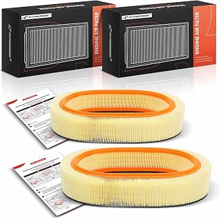 A-Premium 2-PC Engine Air Filter Compatible with Mercedes-Benz 380SE 1984-1985, 380SEC 1982-1983, 380SEL, 380SL, 380SLC, 420SEL, 450SE, 450SEL, 450SL, 450SLC, 500SEC, 500SEL, 560SEC, 560SEL, 560SL
