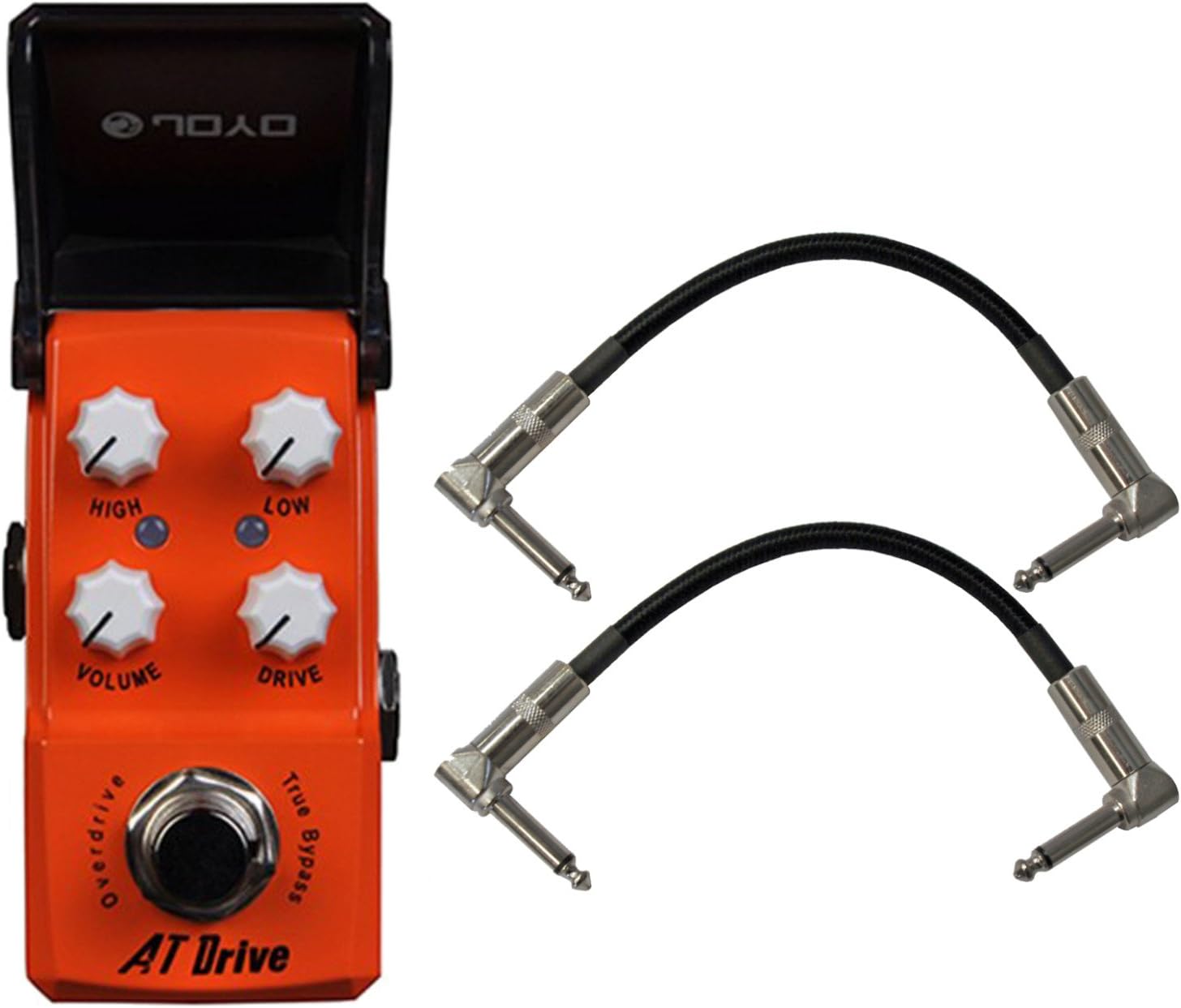Joyo JF-305 AT Drive Overdrive TrueÿBypass Mini Pedal w/ 2 Patch Cables