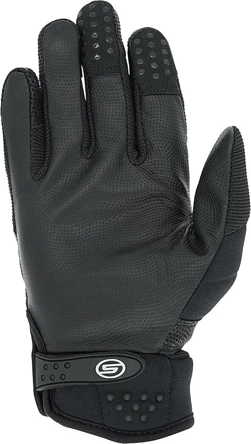 Guantes de moto Seibertron Carbono y cuero negro M miniatura 4