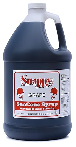 Miniatura 4 de Snappy Paquete de jarabe de cono Sno de fresa y uva (2 x 128 onzas líquidas)