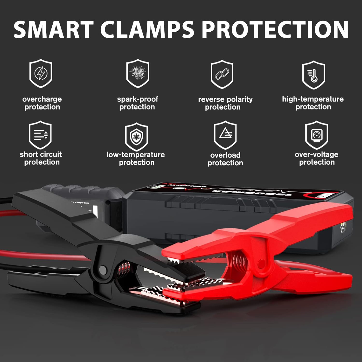 NEXPOW Car Jump Starter, 1500A Peak 12800mAh Battery Starter Q10S (Up to 7.0L Gas and 5.5L Diesel Engine), 12V Auto Battery Booster, Lithium Jump Box with LED Light/USB QC3.0 : Automotive