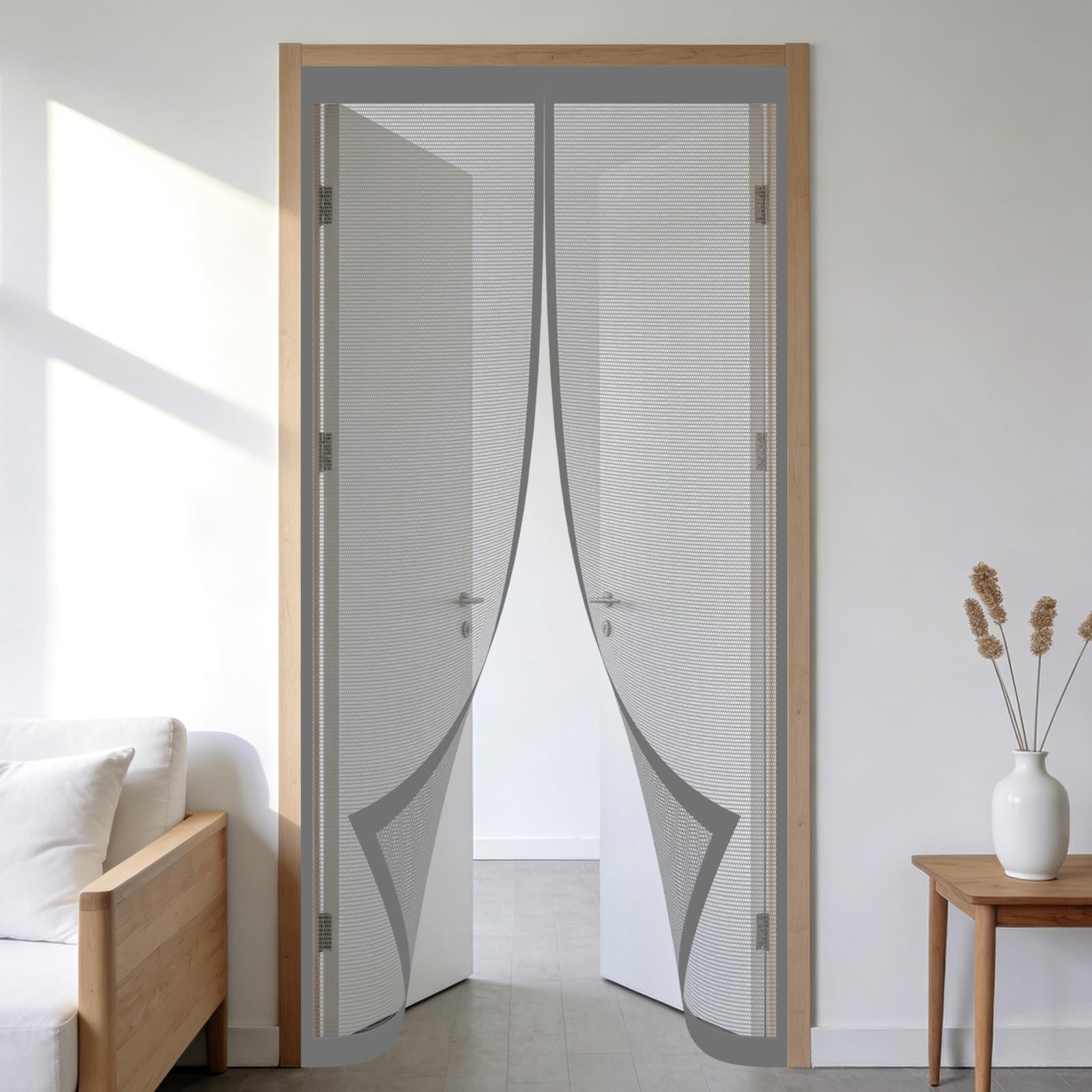 Moustiquaire porte fenetre sans perçage pour stopper les mouches