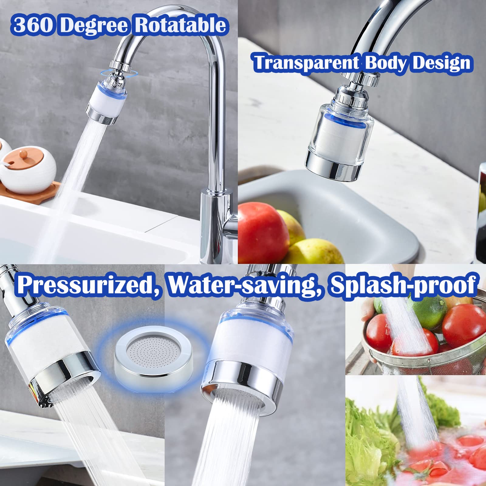 Snapklik.com : 360 Rotating Faucet Filter Bathroom Faucet Filter Remove ...