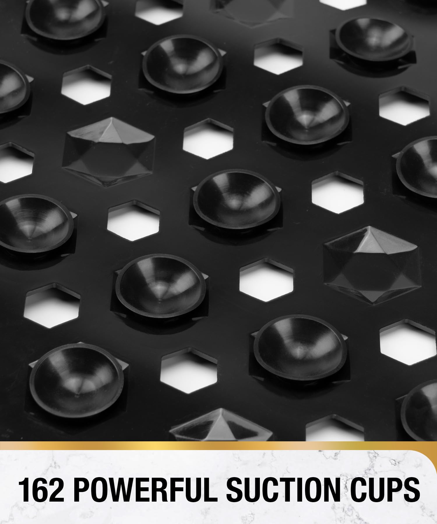 HITSLAM Shower Mat Non Slip Anti Mould, Bath Mat Anti Slip With Suction Cups and Drain Holes - Image 3