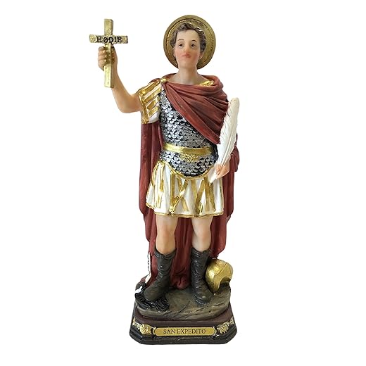 8" San Expedito Saint Expeditus Statue Figurine Religion Collectible Rome Centurion