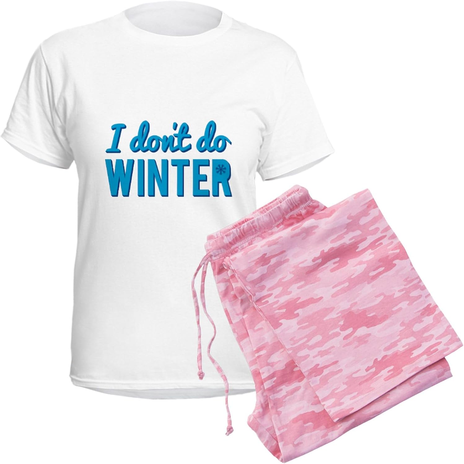 CafePress I Dont Do Winter Pajamas Women's Novelty Cotton Pajama Set, Comfortable PJ Sleepwear