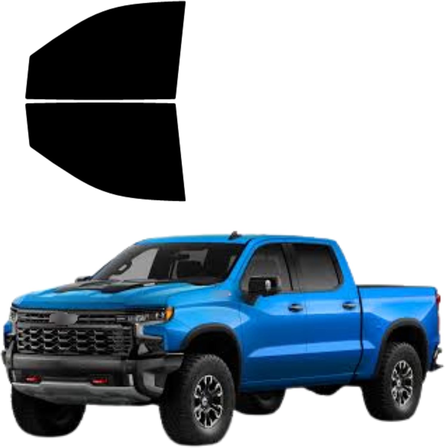 Precut Tint Kit Nano Carbon Film for Chevy Silverado 2019-2026 1500 Crew Cab Driver Passenger Windows Computer Cut to Custom Fit Silverado Windows (20% Driver and Passenger)