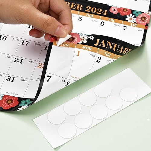 Miniatura 9 de Calendario de borrado en seco 2024 para pared, calendario de pared grande de borrado en seco 2024 de enero de 2024 a diciembre de 2024, calendario