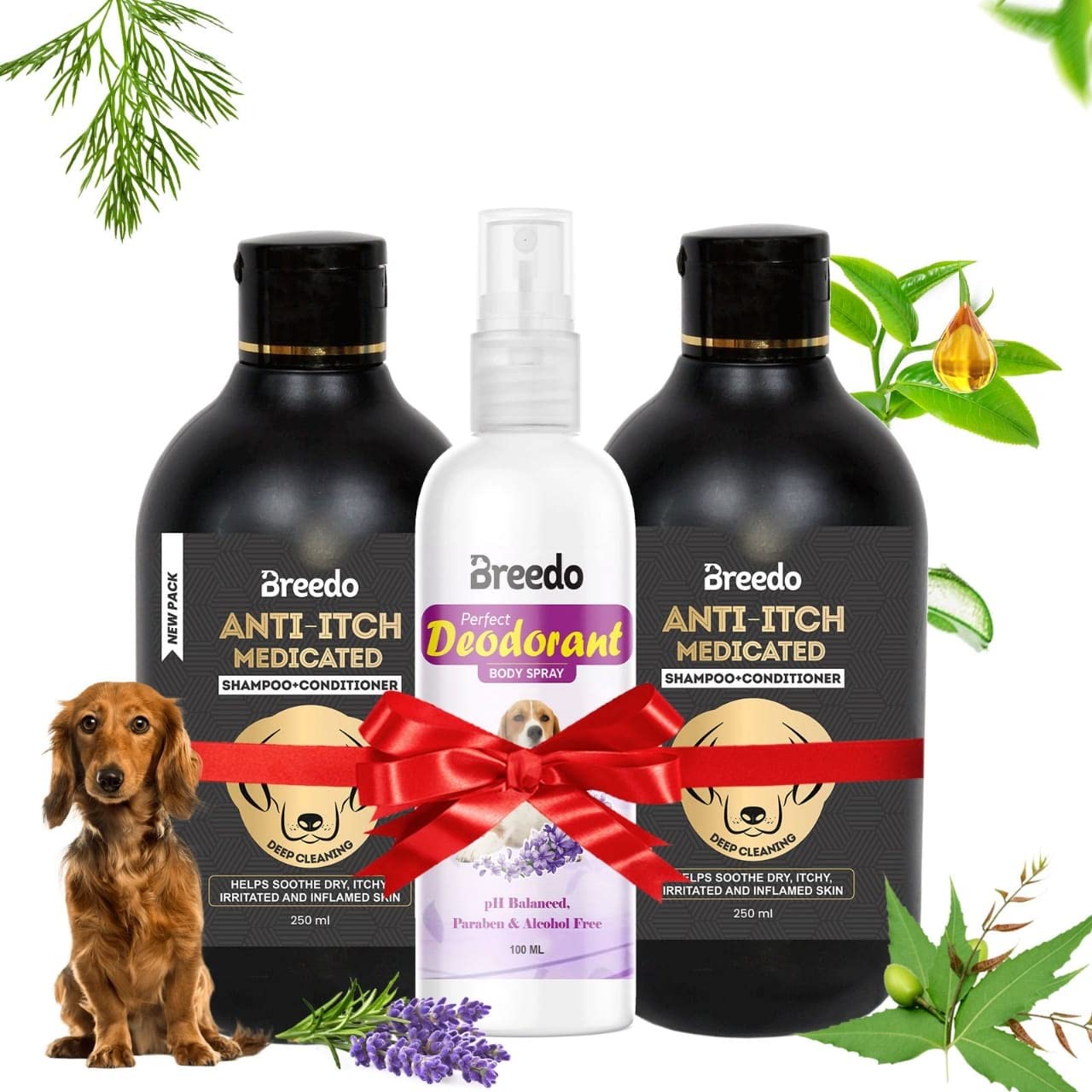 Buy Breedo Silky and Healthy Coat Dog Shampoo+Perfect Body Perfume Spray Ditch to Itch