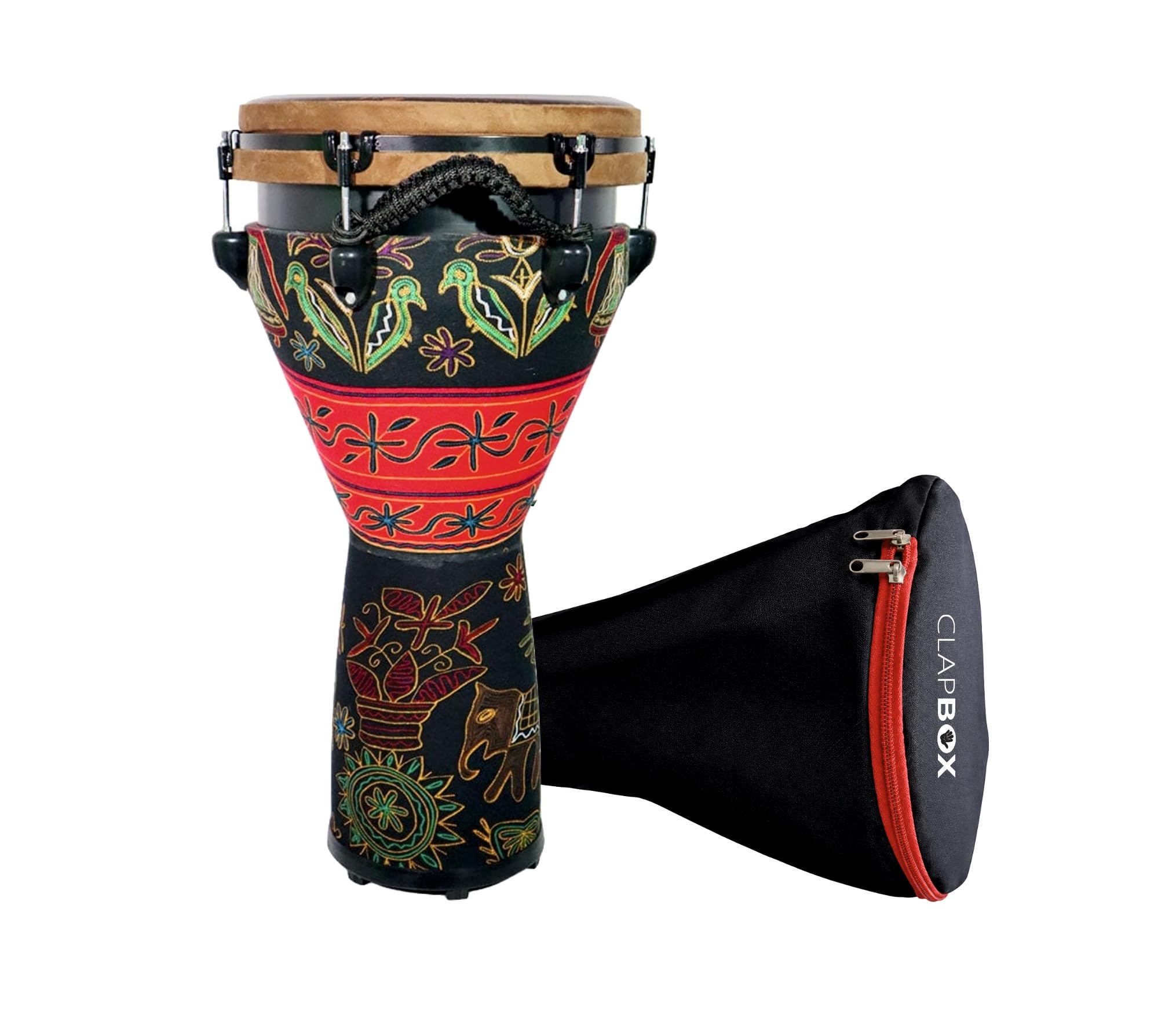 Clapbox Djembe DB-105 Fiber Skin (12 inches) - Rope tuning with BAG-image-27