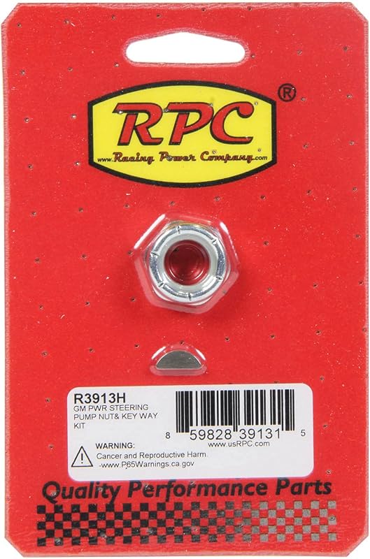 Kit de porca e chaveta da bomba da direção hidráulica Racing Power R3913H – Chaveta AMS 404 padrão