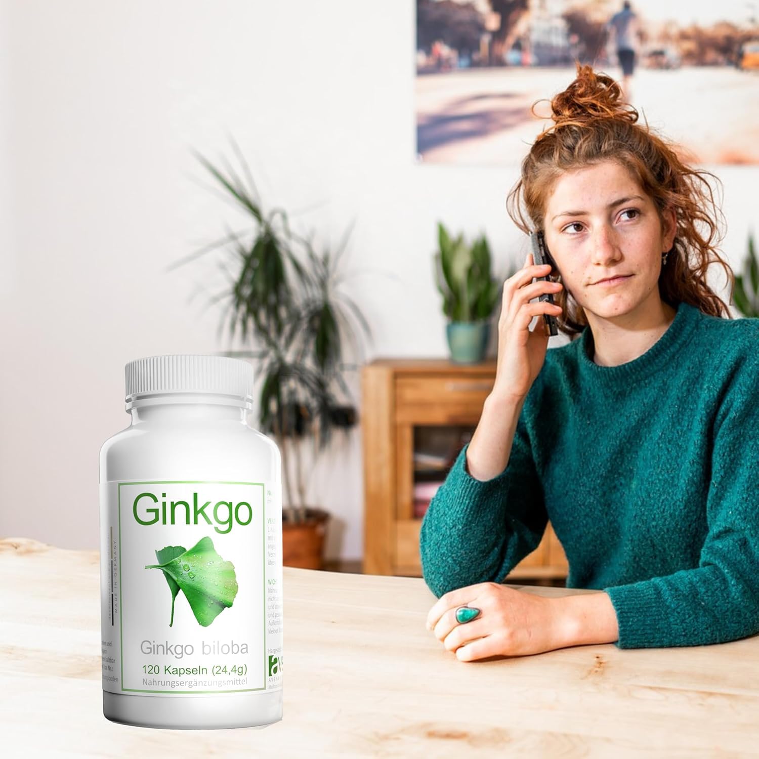 Ginkgo biloba Blattpulver 420mg von APOmia | aus der Apotheke | 120 Kapseln 4-Monatspackung | aus 8,4 mg 50:1 Extrakt | hochrein, hochdosiert, natürlich, vegan | Testsieger Note sehr gut.