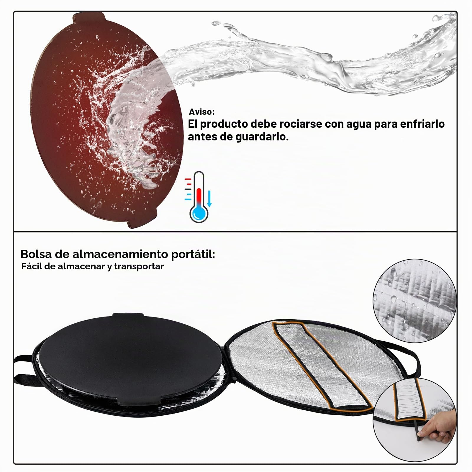 YUENFONG Sartén de hierro fundido con placa de parrilla de 3 patas Barbacoa de hierro fundido Ø 45 cm, Soporte para horno holandés Sartén de hierro fundido fácil limpieza, para jardín de camping
