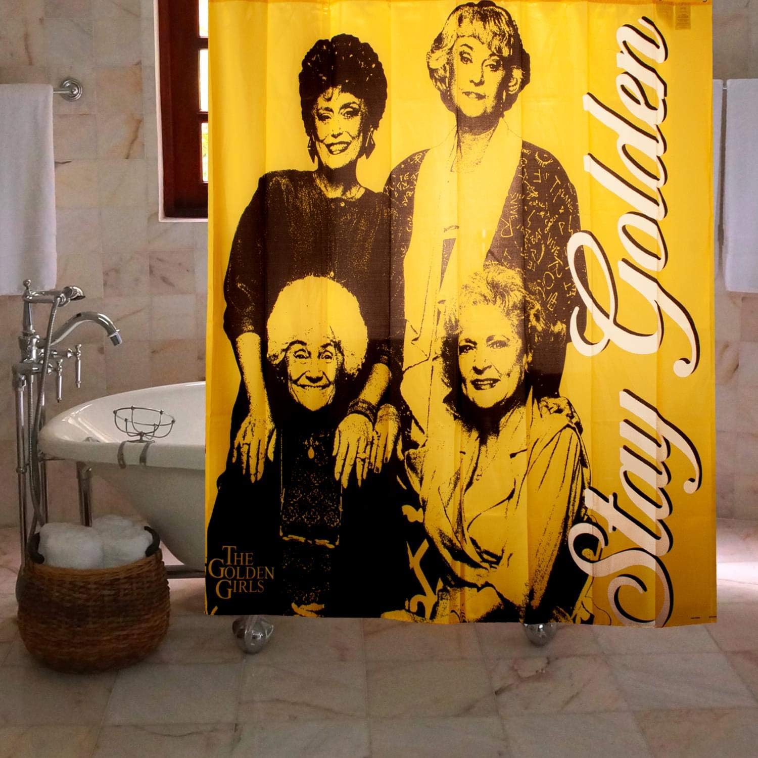 JUST FUNKY Golden Girls Collectibles | Stay Golden Shower Polyester Curtain