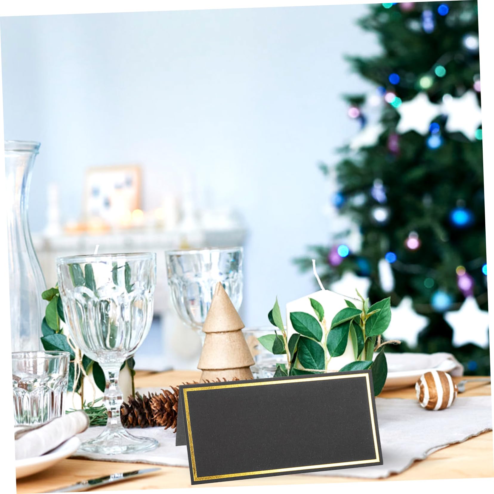 Tofficu 150stücke Hochwertige Tischkarten Für Hochzeit Veranstaltungen Blanko Platzkarten Mit Goldprägung Für Sitzordnung Tischdekoration Praktisch Elegant Pack