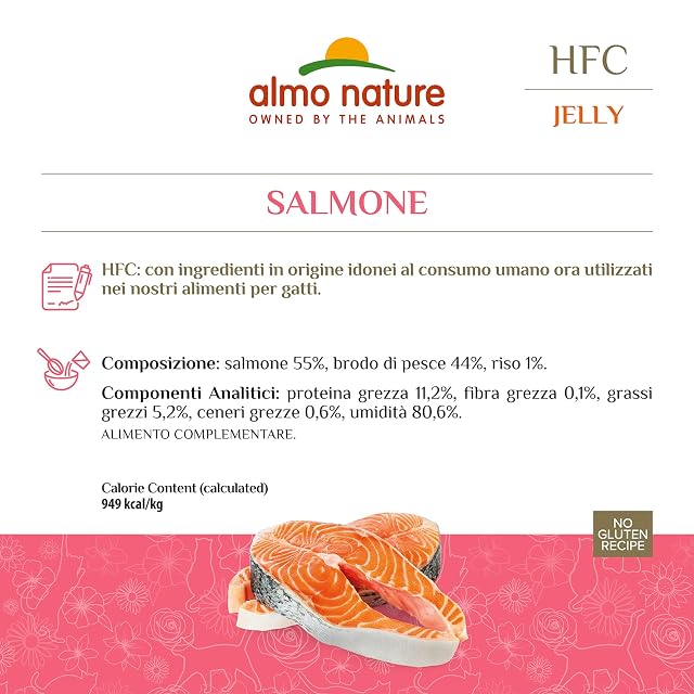 Foto 2 de 6 de Almo Nature HFC Jelly - Comida Húmeda para Gatos Adultos - Salmón