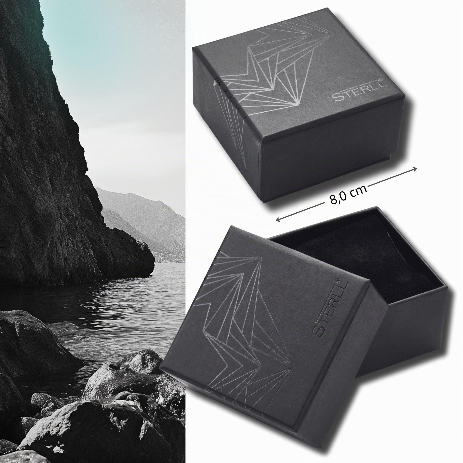 Pulsera de plata maciza 925 para hombre, ideal como regalo para marido o amigo, con caja de regalo
