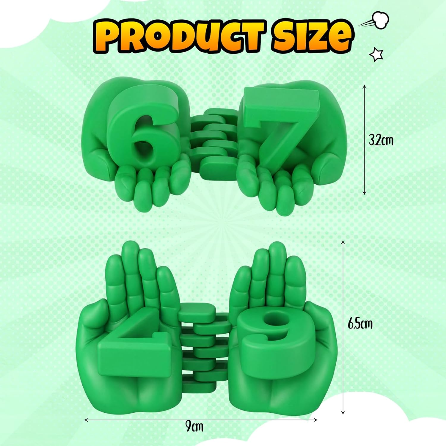 Xuhal 1 Pcs 67 Collectible Six Seven Gift 67 Ornaments Funny Fidget Desk Ornaments for Tree Home Office Holiday Decoration