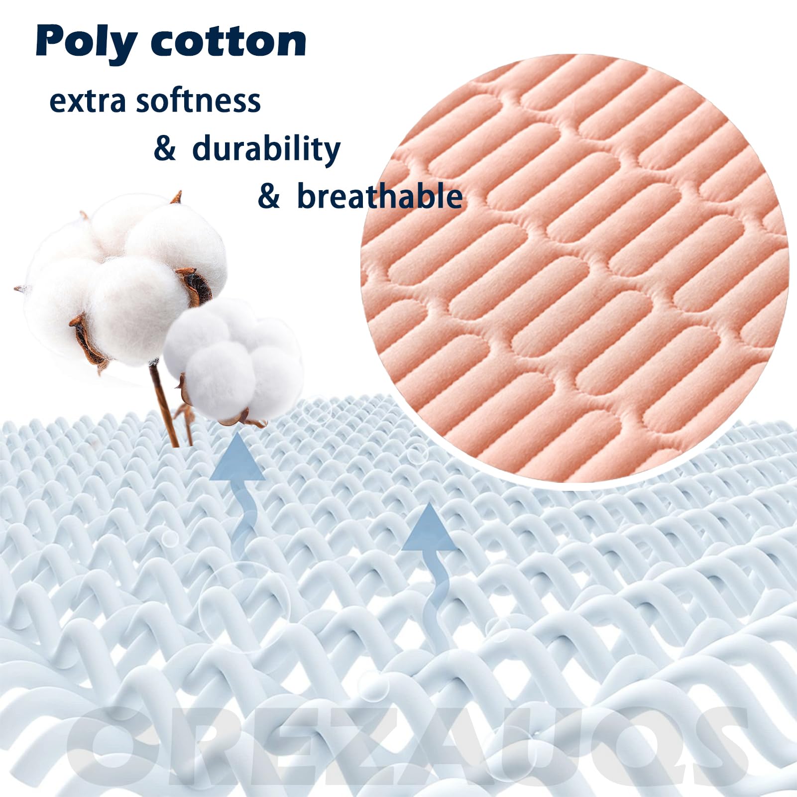 Coprimaterasso Matrimoniale Impermeabile coprimaterasso Singolo Proteggi Materasso in Cotone Traspirante con 4 Angoli Elasticizzati (Rosa,200 * 220cm)