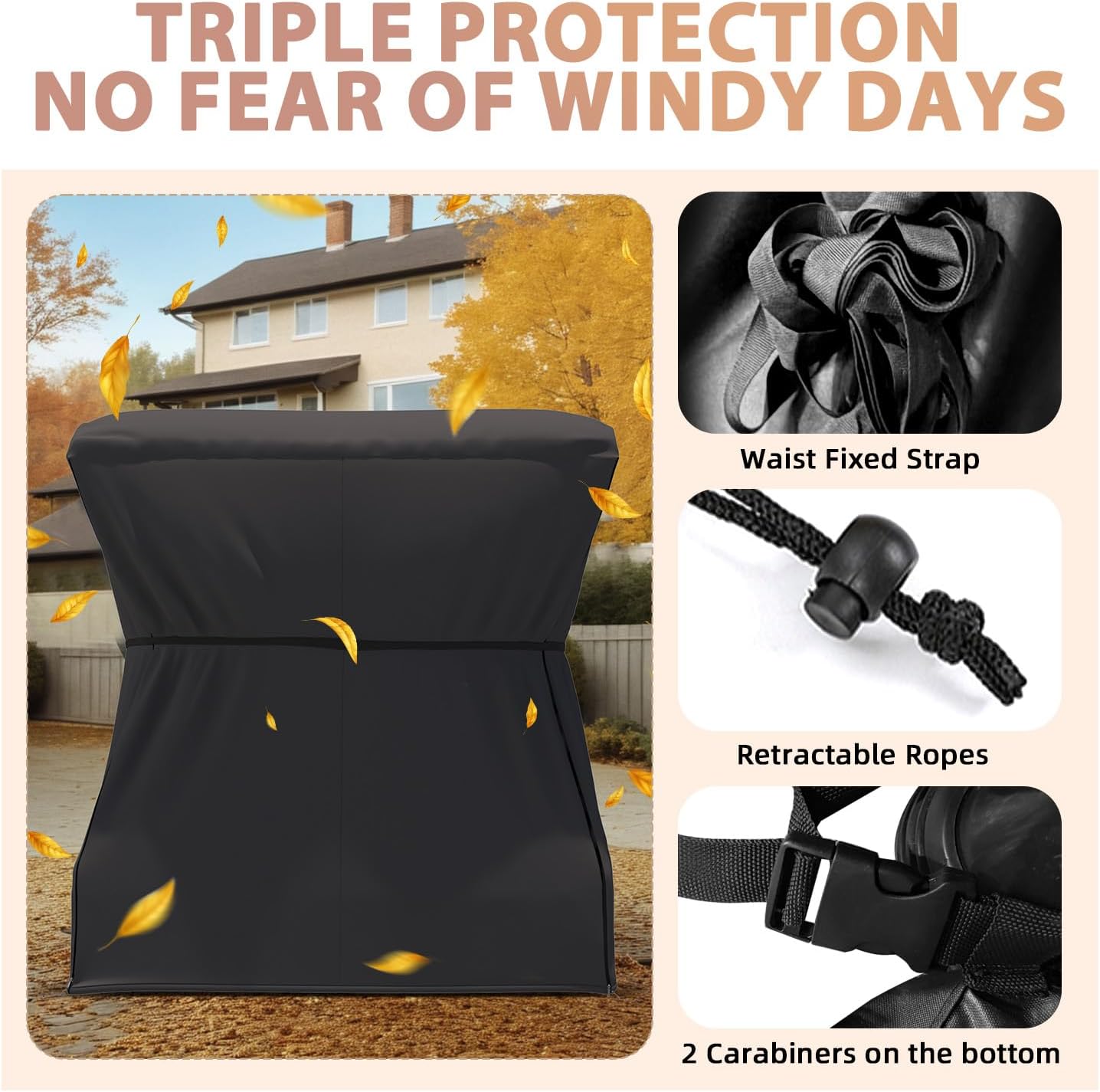 AECOJOY 2-Seat Outdoor Patio Swing Chair with Cover, Porch Swings Chairs for Adult, Outside Swing Bench with Adjustable Canopy&Removable Cushion, Black