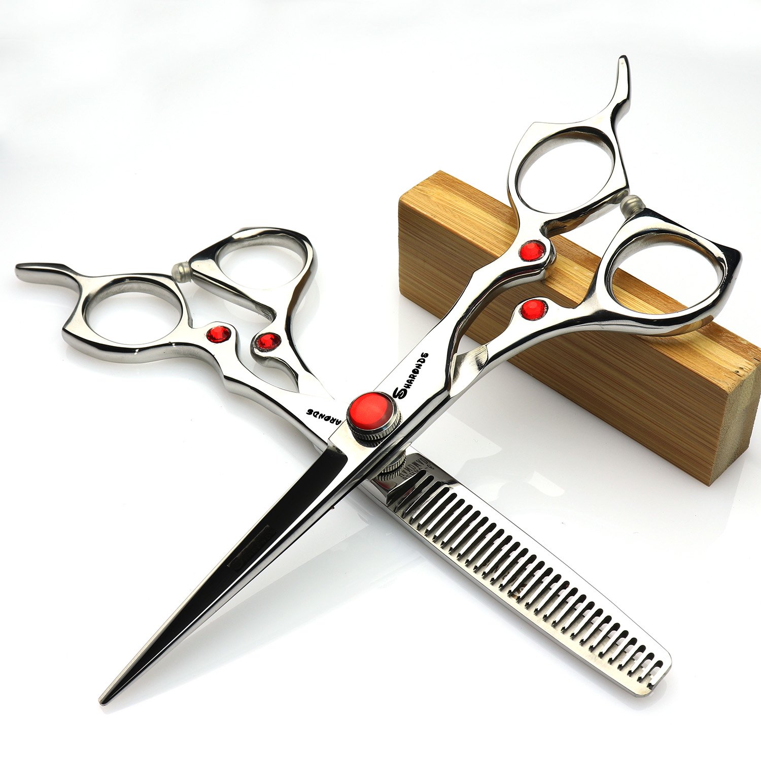 Tijeras de peluquería estilistas de pelo profesional modelado tijeras de corte y tijeras de entresacar 6'