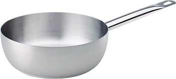 Pentole Agnelli Stainless Steel Conical Casserole Pan with 1 Handle, Diameter 24 Cm.