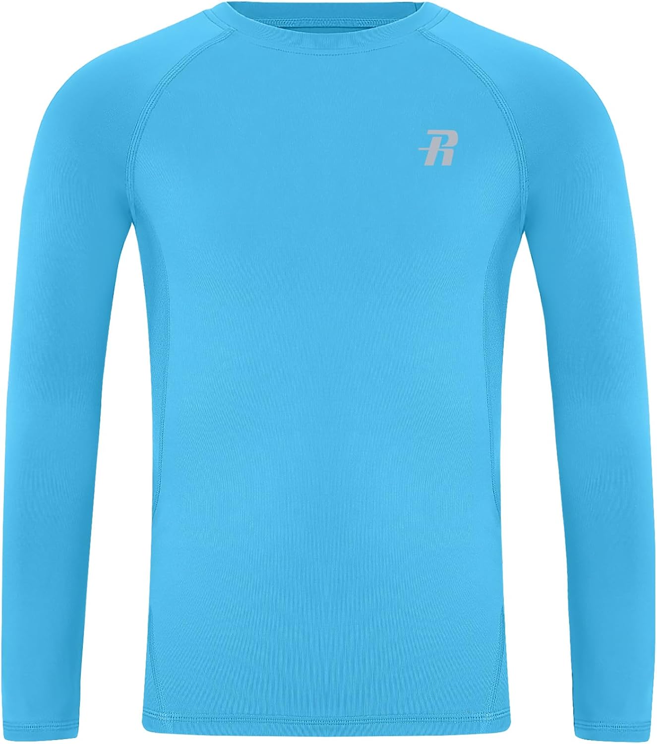 Runhit Youth Boys Compression Shirt Long Sleeve Kids UPF 50+ Football Basketball Undershirt, Quick Dry Athletic Tops
