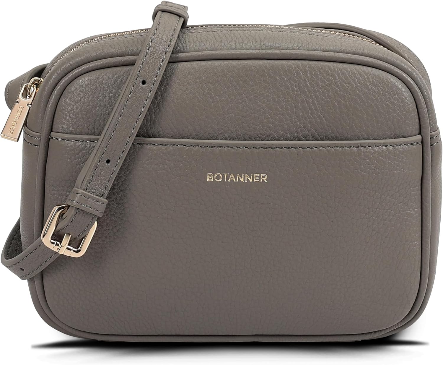 Women's Elegant Genuine Leather Crossbody Bag - Versatile Design, Adjustable Strap, Top Zip Closer, Light & Chic