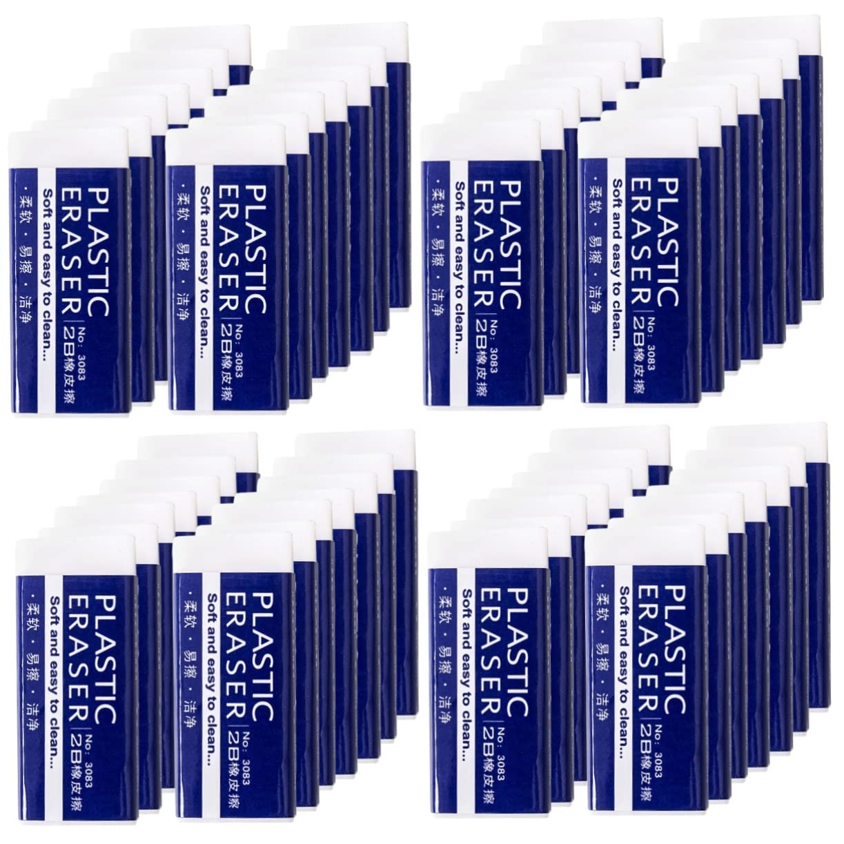 Gadpiparty 4 Ensembles Gommes À Effacer Pour Étudiants Gommes Scolaires Plastique Fournitures De Bureau Pour Écoles Et Tests Effaçage Facile Et Pratique 30 Pièces * 4