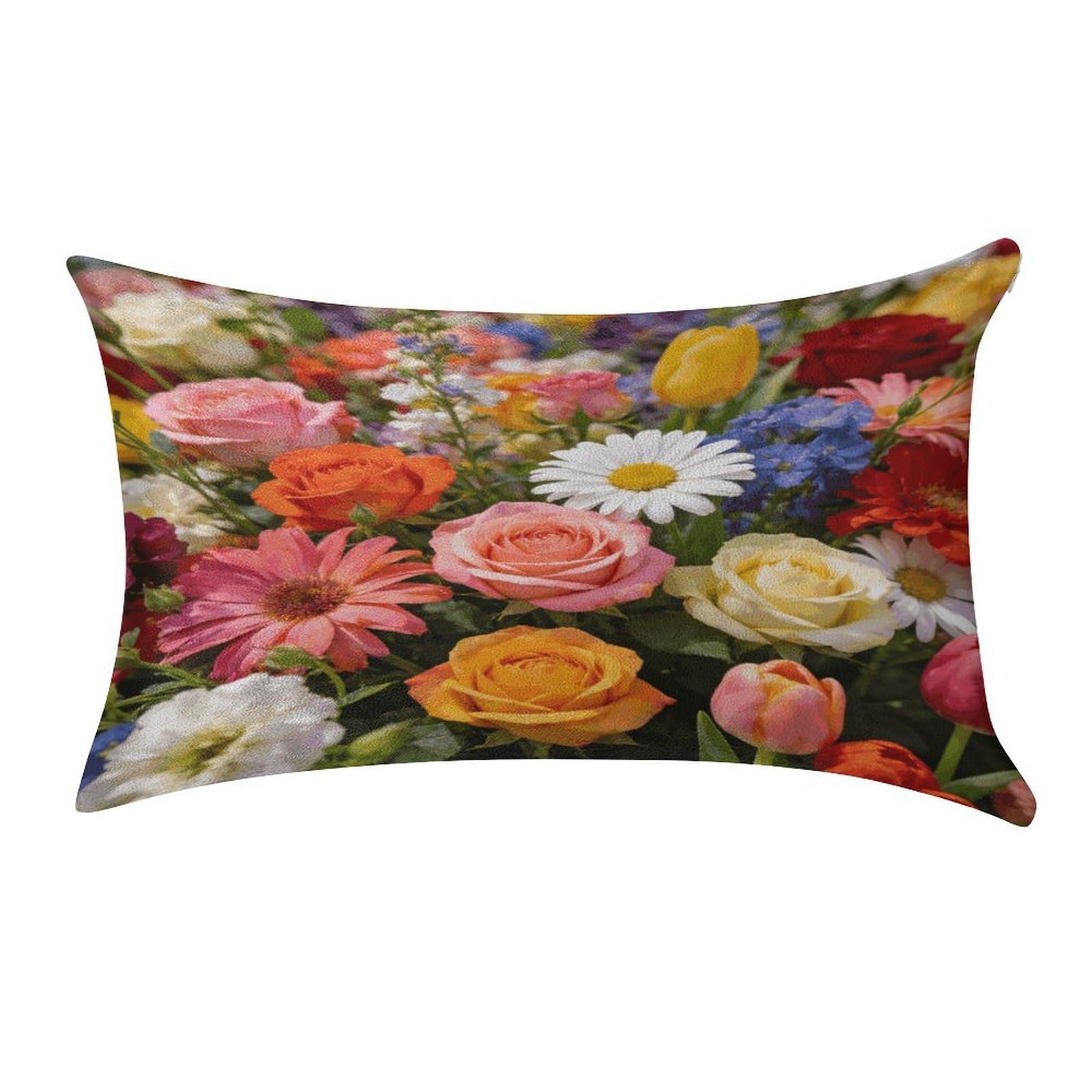 Fodpand Style Colorful Fields Pillowcase,Elegant Designed Home Decor,Velvet Pillowcase,Soft And Cozy,Pillow Case Cover With Hidden Zipper For Bedroom, Sofa, Couch