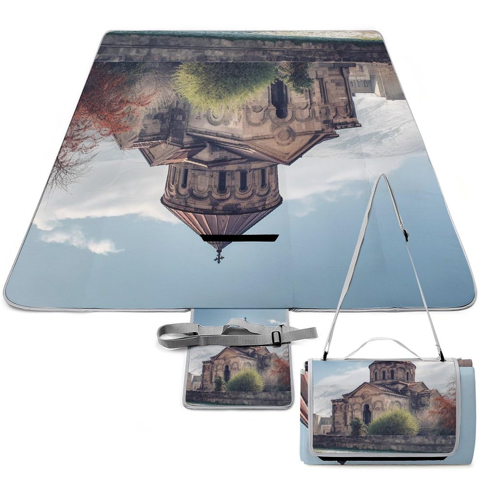 Tapis d'extérieur portable imperméable et lavable pour randonnée verte