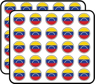 Venezuela Flag Sticker for Scrapbooking, Calendars, Arts, Kids DIY Crafts, Album, Bullet Journals 50 Pack