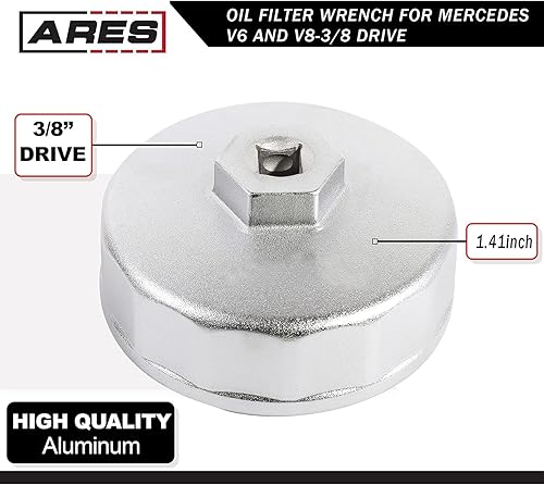 Miniatura 2 de 1 llave de filtro de motor de automóvil, cabeza cuadrada hexagonal con tapa de acero, carcasa de bandeja de aceite, llave de enchufe, accesorios de