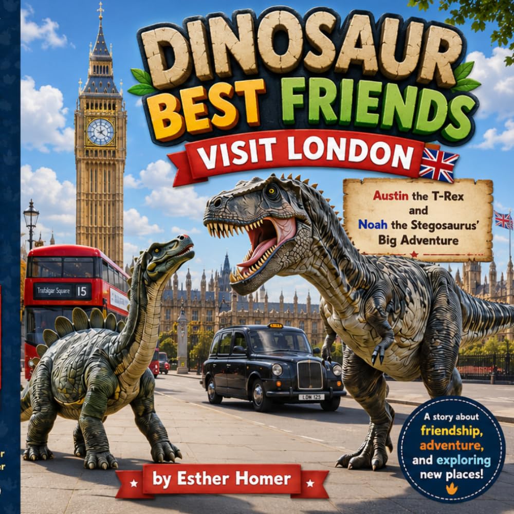 Dinosaur Best Friends Visit London: Austin the T-Rex and Noah the Stegosaurus’ Big Adventure