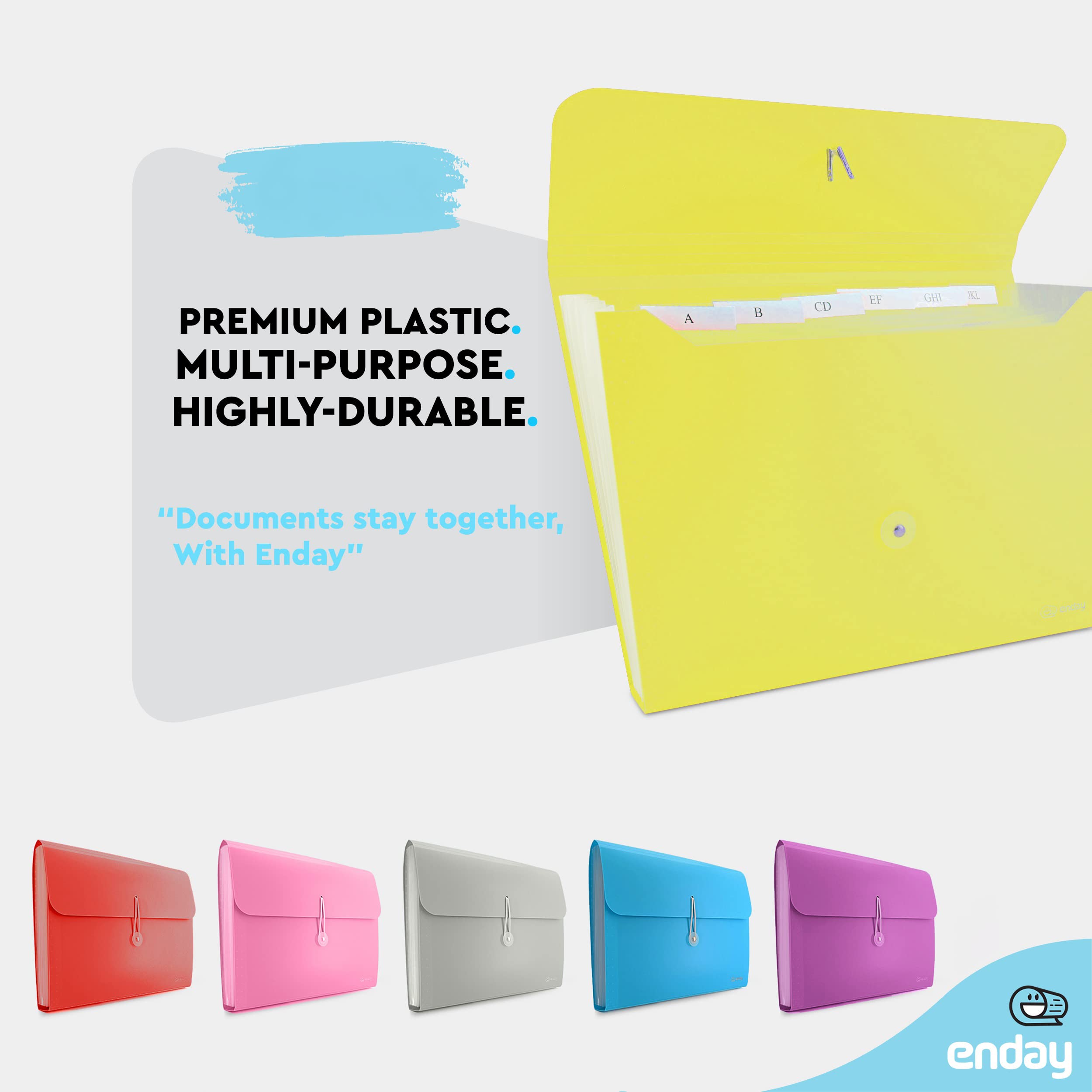 Snapklik.com : Accordion File Organizer Green, 7 Pocket Expanding File ...