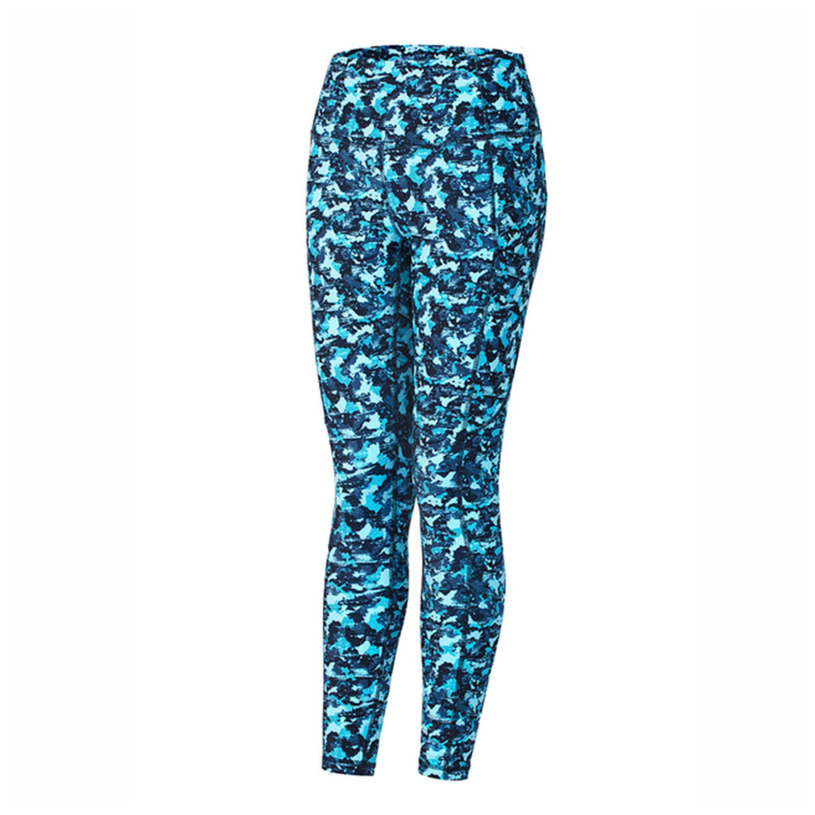 Polainas Impermeables Pantalones de yoga de cintura alta de las mujeres con bolsillos desnudos sentimientos de entrenamiento Leggings Polainas Trail Running ( Color : Camo Multi36 , Size : X-Small )