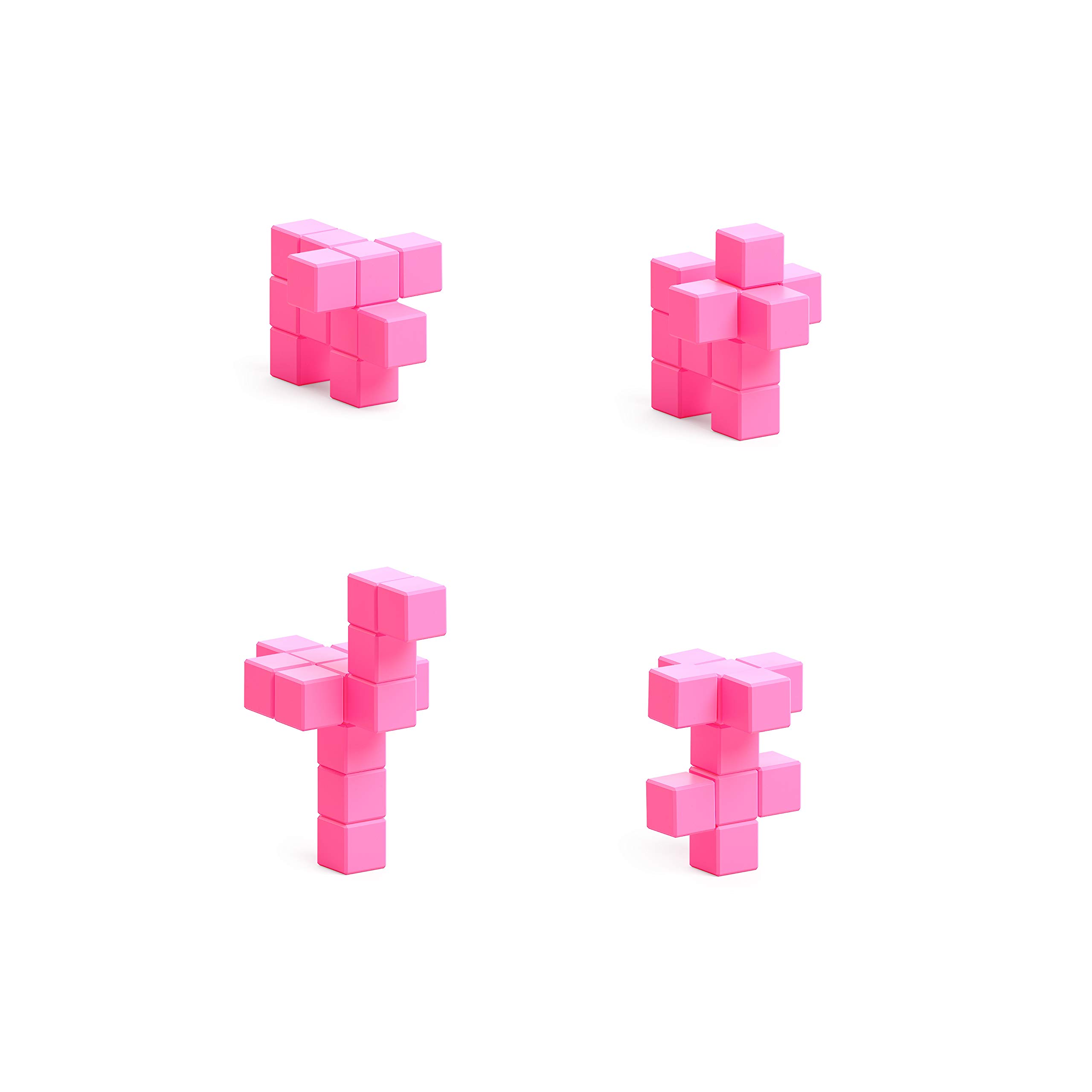 Snapklik.com : PIXIO-16 Pink Color Series Magnetic Blocks Building Set ...
