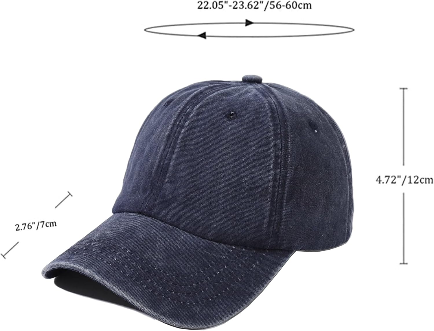 9 Pieces Vintage Washed Baseball Cap for Men Women Unisex Adjustable Distressed Dads Hat - Image 3
