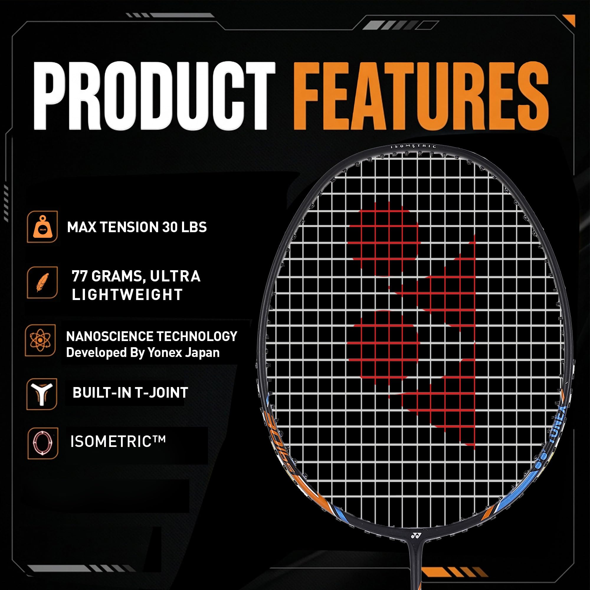 Amazon.com : YONEX Nanoray Light 18i Graphite Badminton Racquet