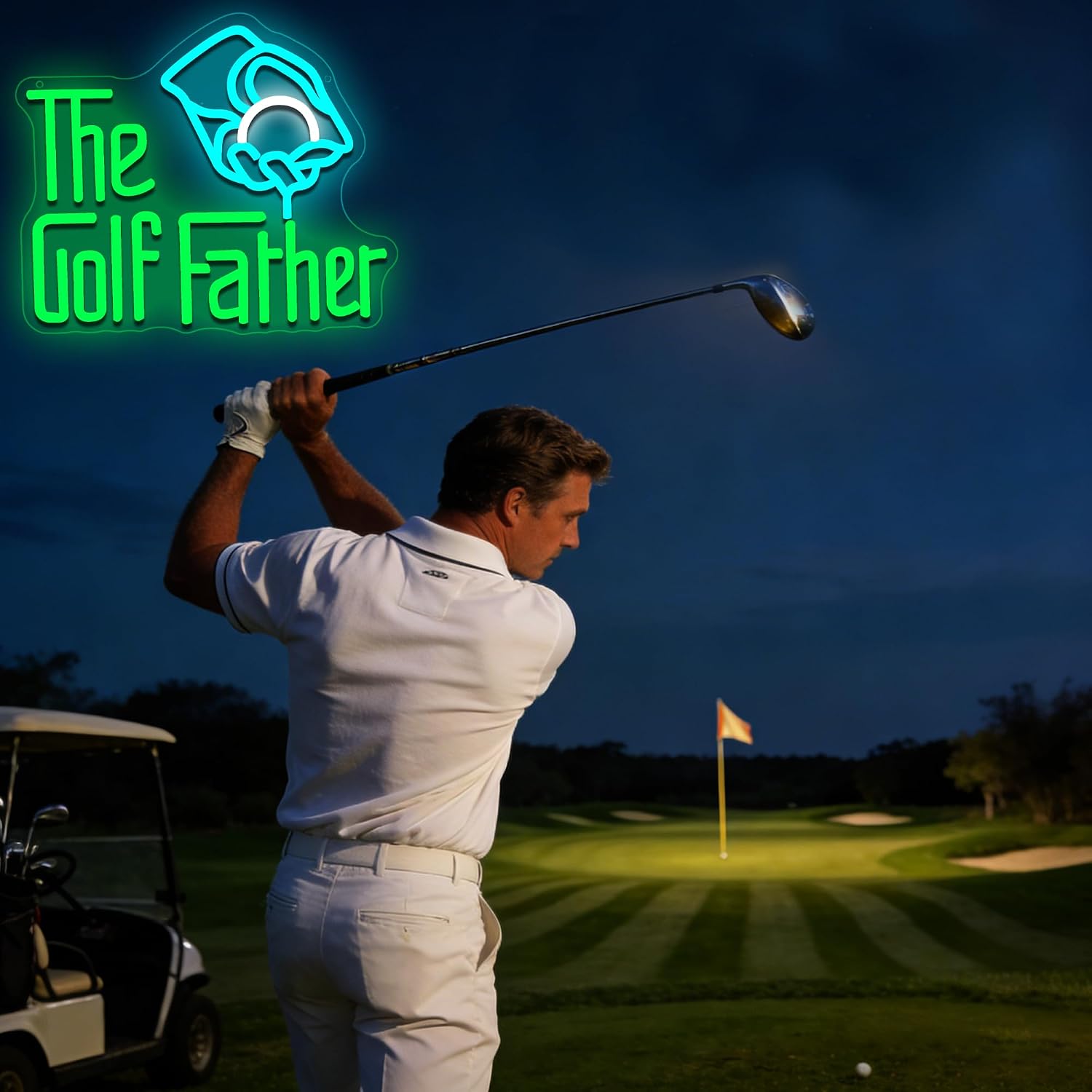 The Golf Father Neon Sign for Wall Decor Golf LED Light for Man Cave image 4