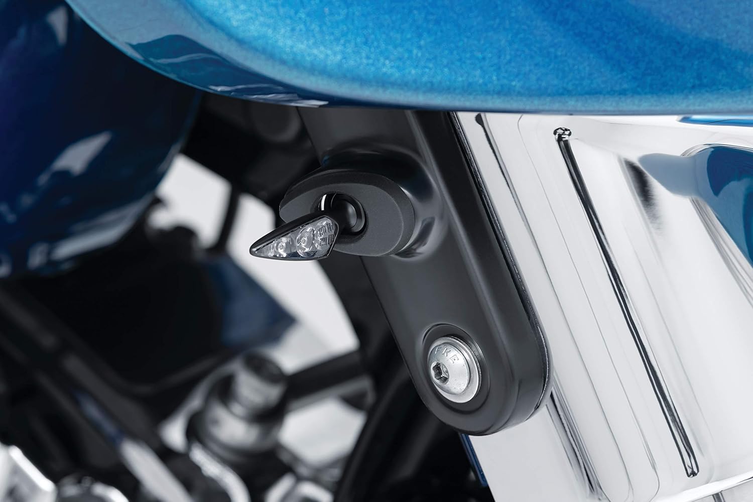 Kuryakyn 2844 Motorcycle Lighting Accessory: Kellermann Front Turn Signal Mount for 2006-20 Harley-Davidson Street Glide, Small, Chrome, 1 Pair