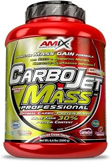 AMIX - Complemento Alimenticio - Carbojet Mass Professional - Carbohidratos y Proteínas para Aumentar la Masa Muscular - Concentrado Proteína de Suero